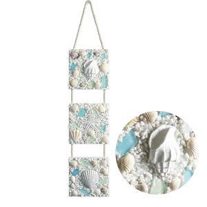 Coastal Wall Decor 3d Seashell Starfish Conch Wall Hanging, 20.5 * 4.3 Inches😊